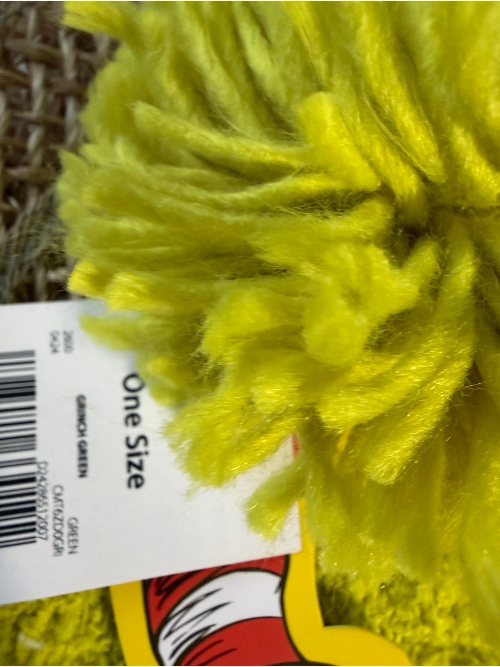 NWT Dr. Seuss Grinch Kids Pom Pom Mittens and Hat Set OSFM I have a total of 4. - Picture 2 of 5